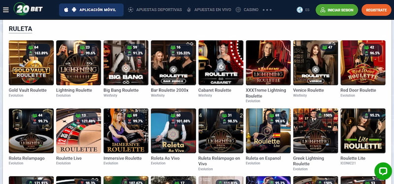 20Bet - El mejor casino de ruleta en España