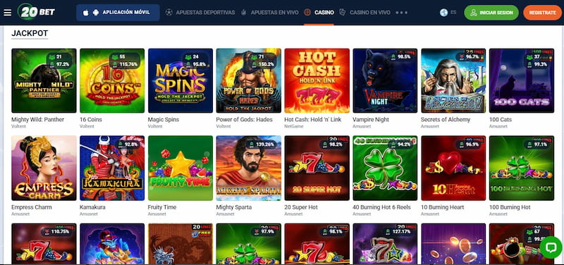 20bet - Casino móvil con licencia extranjera en España