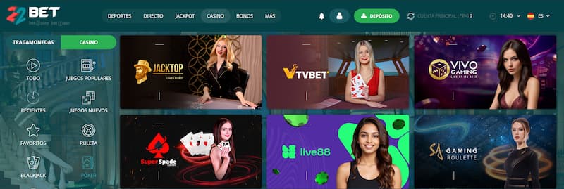 22Bet - El mejor casino para jugar al póker en vivo en España