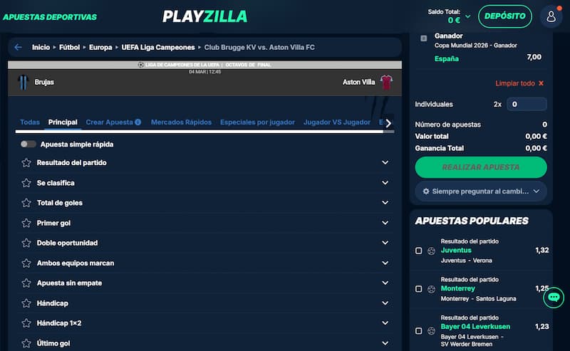 Las mejores apuestas deportivas - Casino PlayZilla España