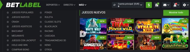 BetLabel Casino España - ¡Más de 4000 juegos para probar!