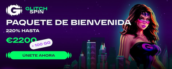 Bono de Bienvenida en Glitch Spin España Opción 1