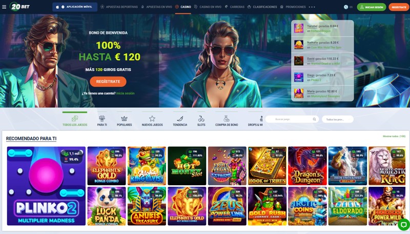 Bonos del Casino 20Bet