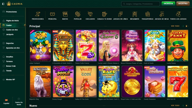 Casinia: Bonos y Promociones Royal