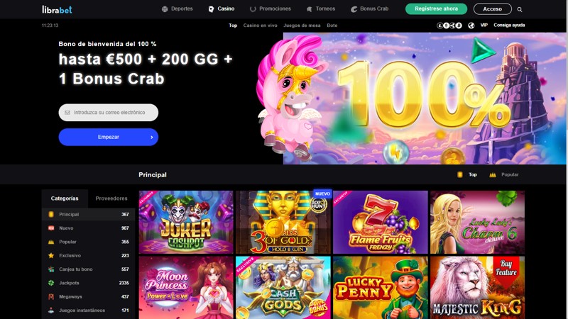 Casino Librabet con triple bono