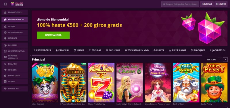 Malina: Bonos y Promociones Semanales en Vivo