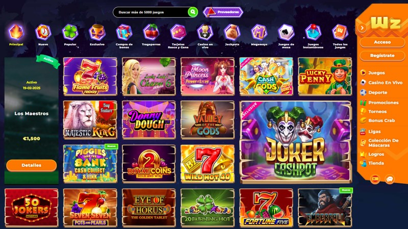 Bonos del Casino Wazamba