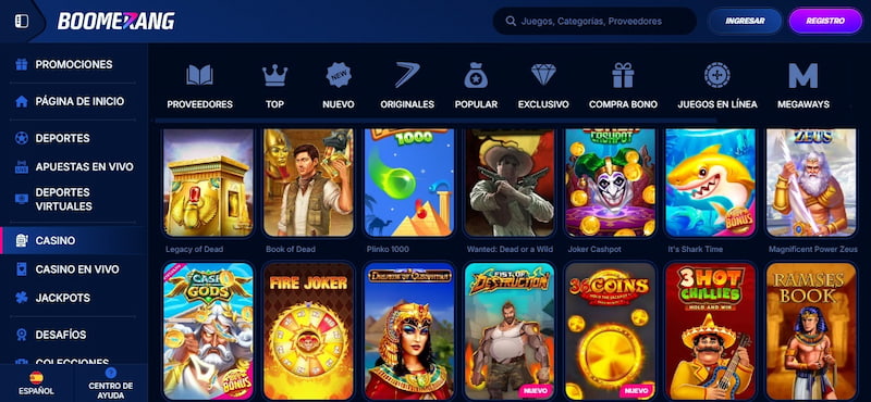 Boomerang - Casino móvil con licencia extranjera en España