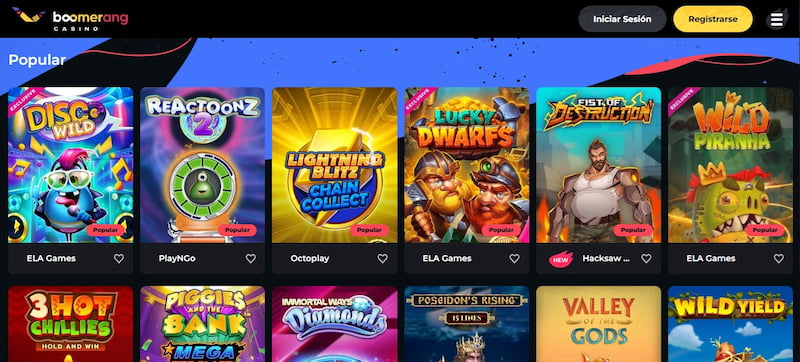 Boomerang - El mejor juego de casino con licencia extranjera en España