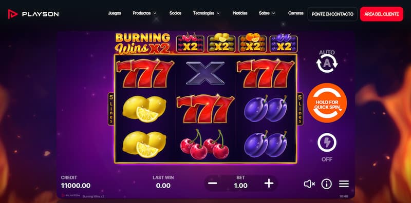 Burning Wins: Tragamonedas de Playson