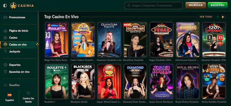 Casinia - El mejor casino en vivo sin licencia en España