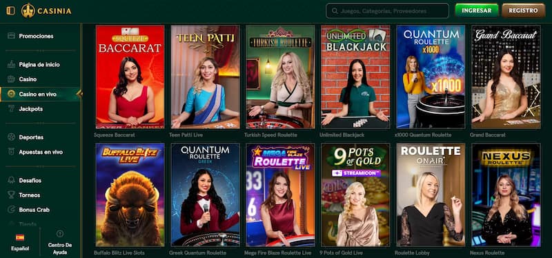 Casinia - El mejor casino para jugar a las tragaperras en vivo en España