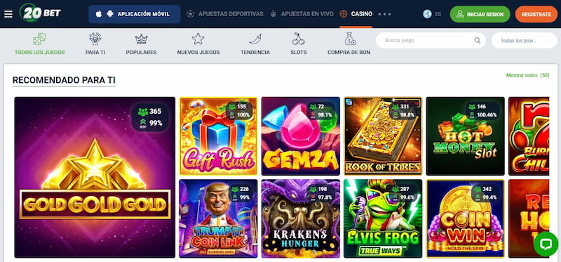 20Bet - El mejor casino online con programa VIP