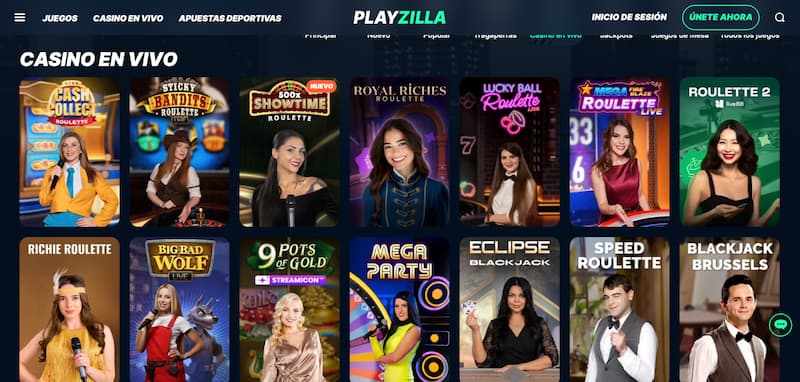 Casino en vivo - Casino PlayZilla España