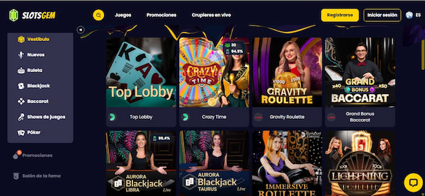 Casino en vivo en SlotsGem España