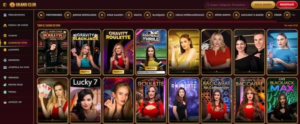 Casino en vivo en el Grand Club Casino España