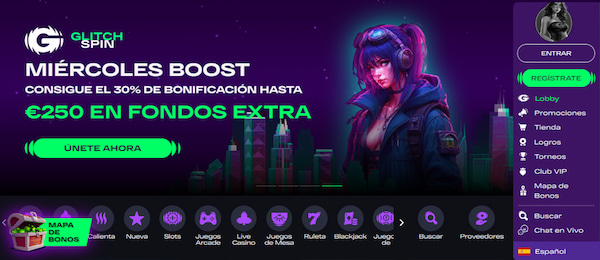 Diseño y Usabilidad de Glitch Spin España