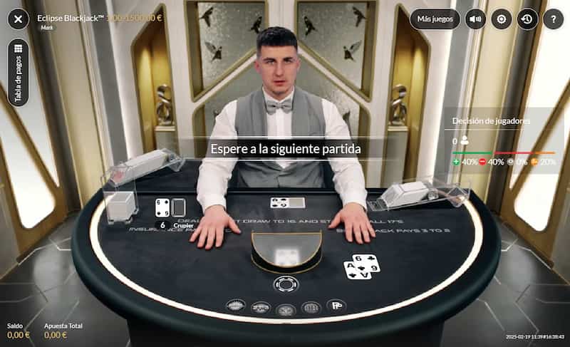 Eclipse blackjack en Wazamba en España