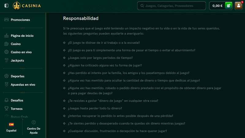 Herramientas de Juego Responsable