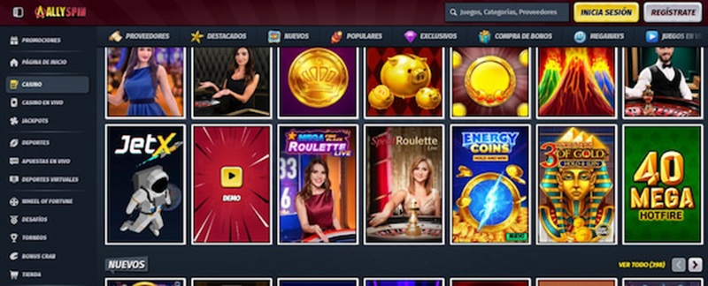 Juegos de Casino en Allyspin España