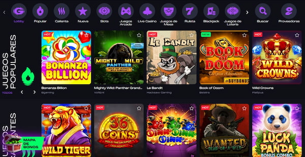 Juegos de Casino en Glitch Spin España