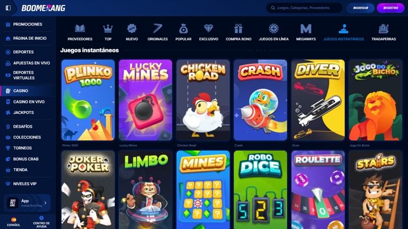 Boomerang Bet - El mejor casino para jugar a Crash en España
