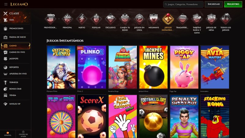 Legiano - El mejor casino para jugar a Crash en España