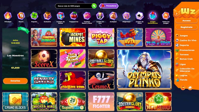 Wazamba - El mejor casino para jugar a Crash en España