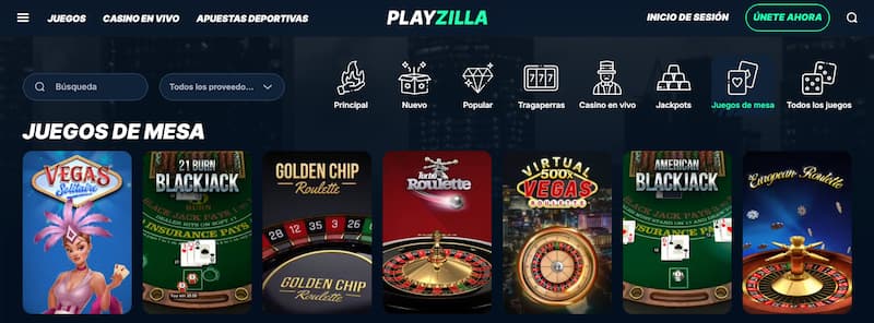 Juegos de mesa - Casino playZilla España