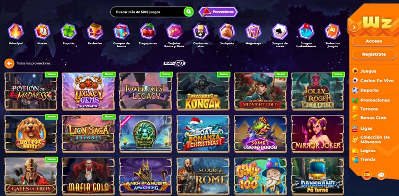 Wazamba: El mejor casino para juegos de Play'n GO
