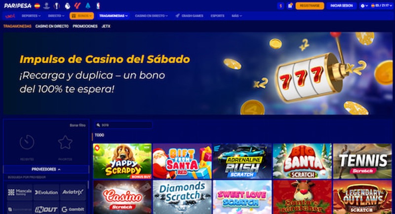 Juegos de casino Paripesa