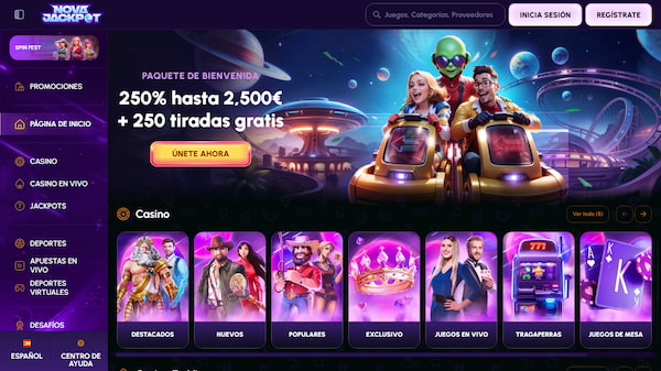 Juegos de Casino en Nova Jackpot España