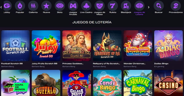 Juegos de lotería en Glitch Spin Casino