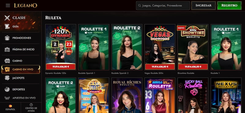 Legiano - El mejor casino de ruleta en España