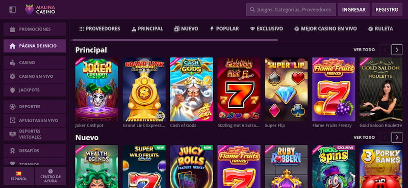 Malina - Juegos de casino en España