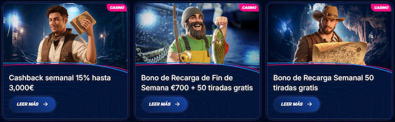 Otras promociones en Boomerang Bet Casino España