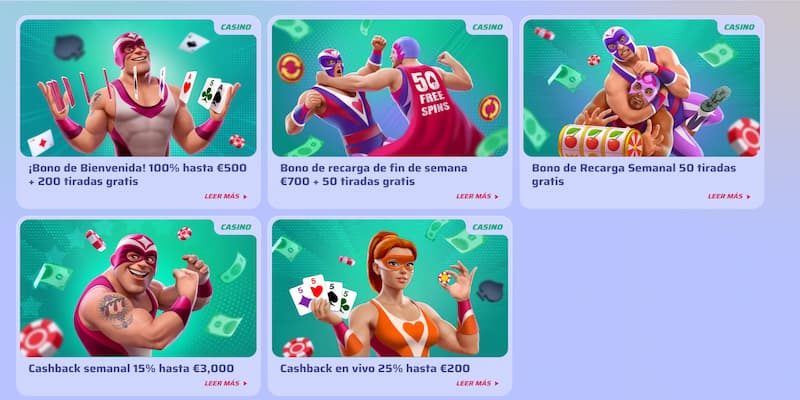 Otras promociones y bonos para diferentes juegos en Spinrollz España