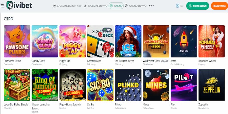 Otros juegos de casino de Ivibet