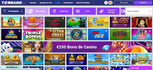 Otros juegos en TornadoBet