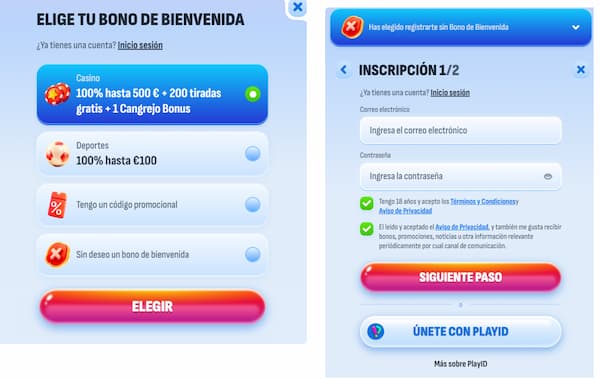 Proceso de Registro en Nomini