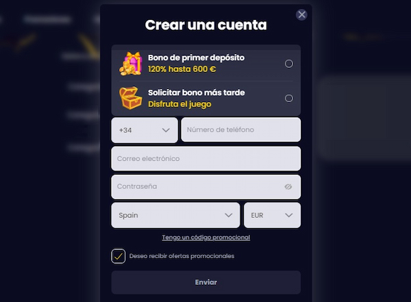 Proceso de Registro en SlotsGem España