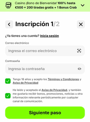 Proceso de Registro en Spinit España