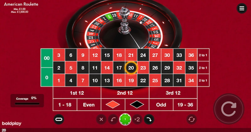 Ruleta Americana de Boldplay