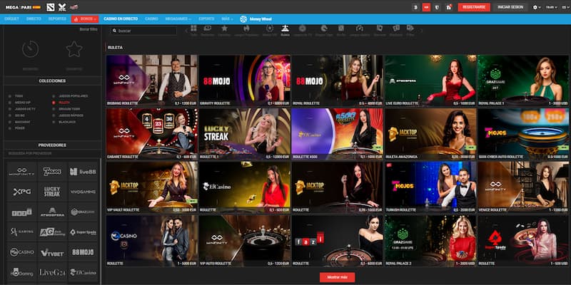 Ruleta en Vivo en Megapari - el mejor casino para jugar en España
