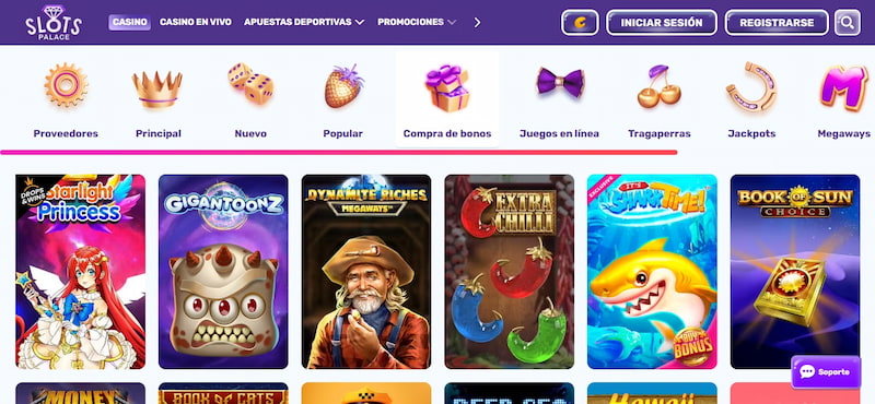 Slots Palace - Tiradas gratis casinos España sin licencia