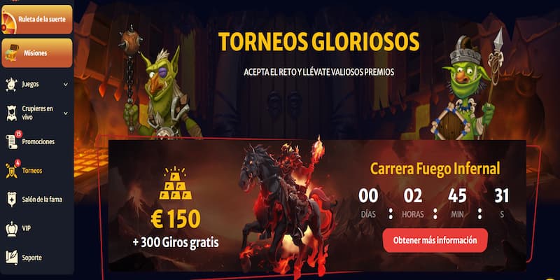 Torneos Gloriosos - Casino HellSpin España