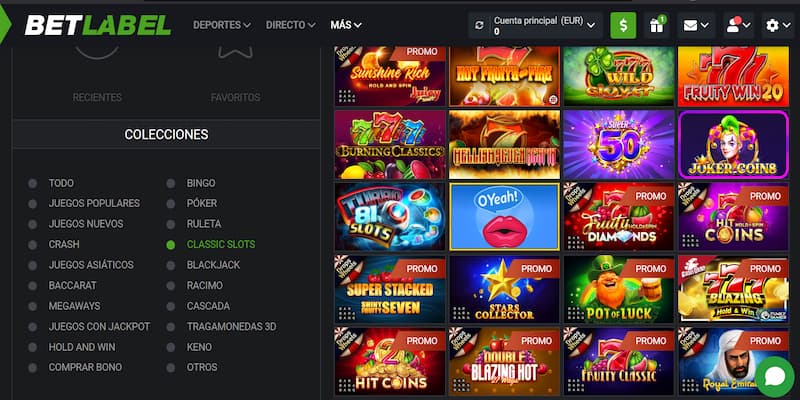 Tragamonedas BetLabel España - ¡La más variada oferta de slots de casino online!