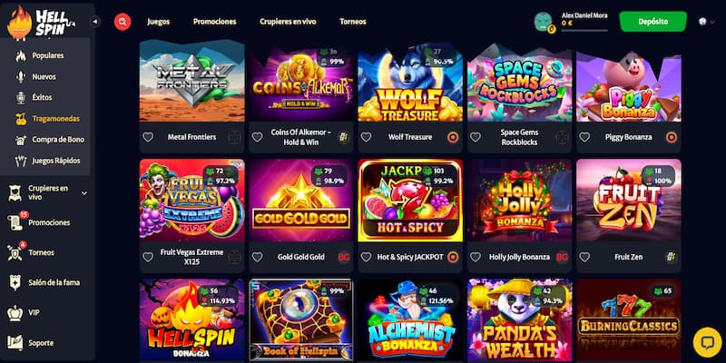 Tragamonedas - Casino HellSpin España