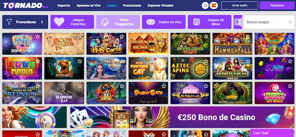 Tragaperras en TornadoBet Casino España